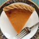 slice of sweet potato pie on plate